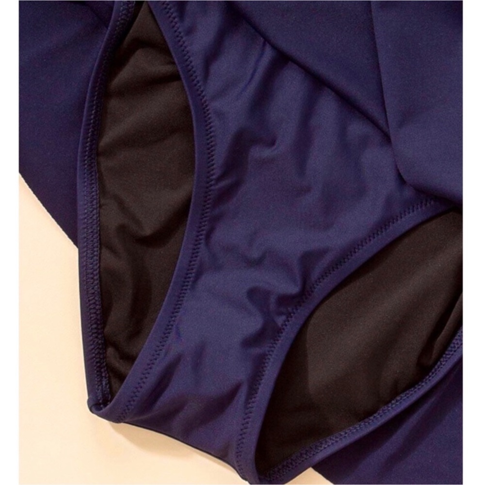 2 LEFT! Navy Ultimate Modest Women’s Swim Dress Halter Summer Bathing Suit - Picture 7 of 7